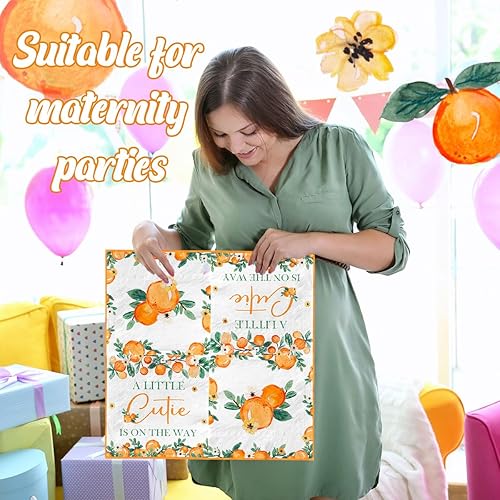 Miniatura 2 de Little Cutie - Decoraciones para baby shower, 40 unidades, suministros de servilletas con temática de frutas, servilletas de papel para decoración