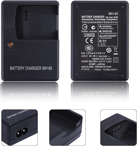 Miniatura 2 de Cargador rápido MH-65 para batería Nikon EN-EL12 Coolpix S31 S70 S80 S610 S610C S620 S630 S640 S710 S800c S1000 S1100 S1200 S3100 S66 S 6100 S6150