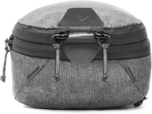 Peak Design Packing Cube, Charcoal, Weatherproof Luggage Cube with Dual Compartment Organization, Expansion and Compression, Zipper Opening, Travel Organizer for Men and Women, Size S