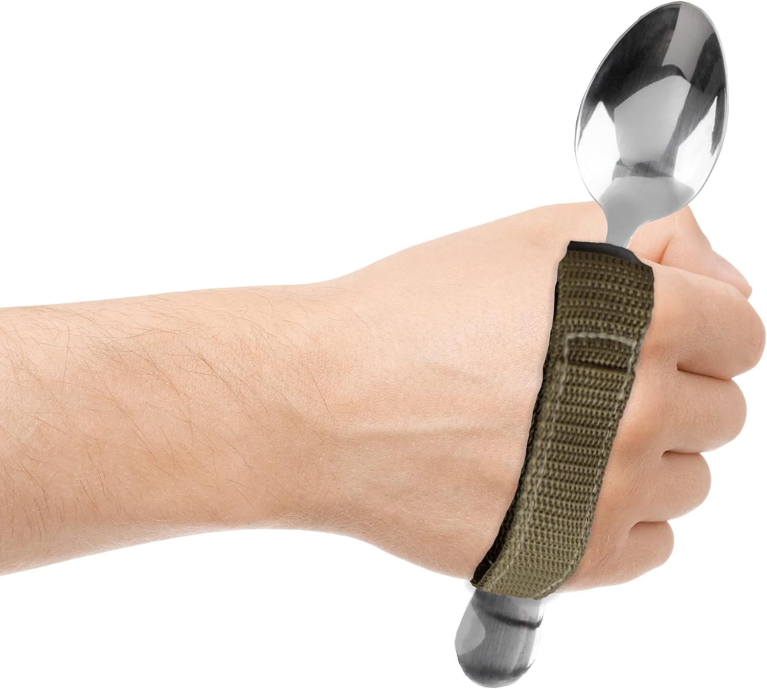 Rehabilitation Advantage Universal Beige Strap Utensil Holder