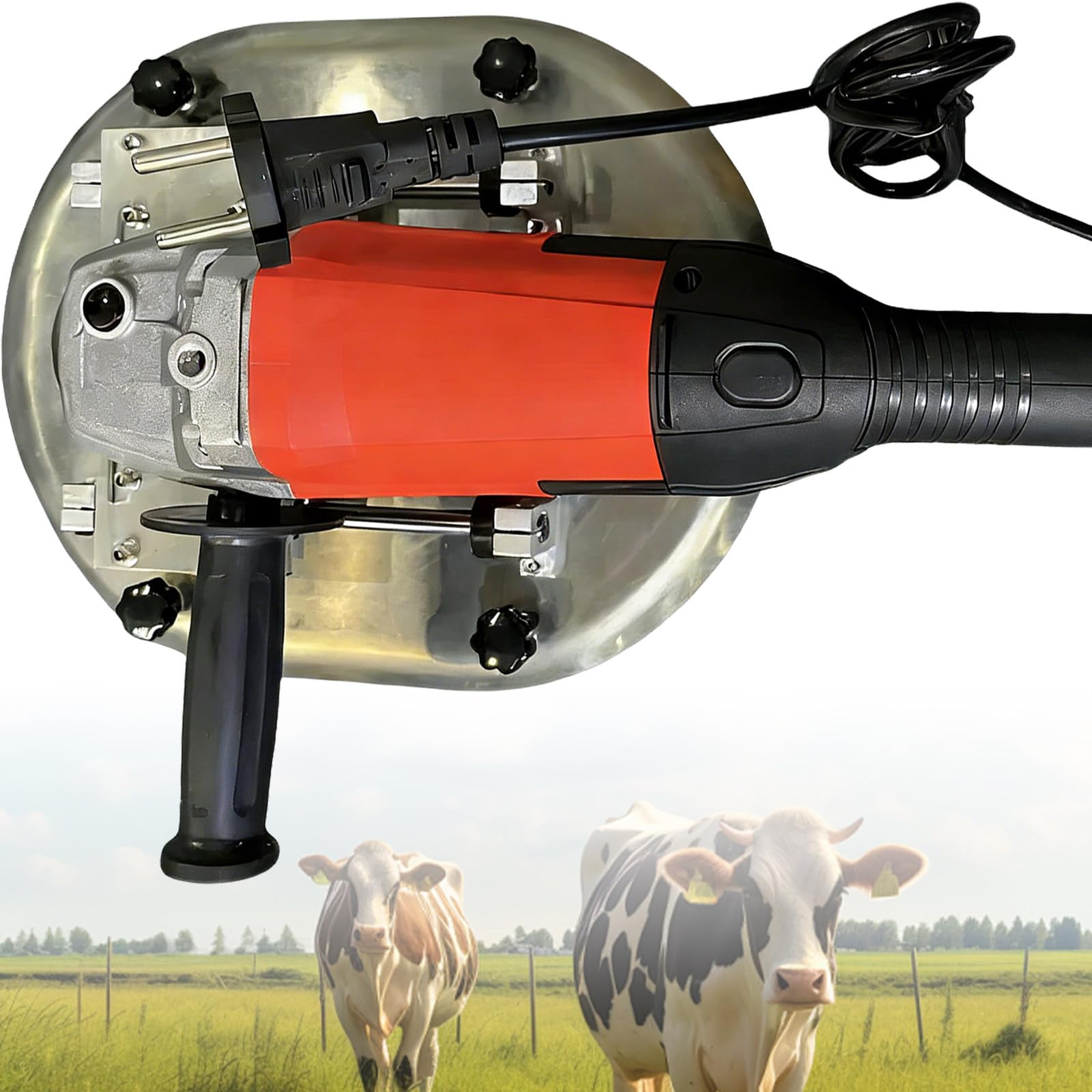 Sjyclaviger Updated Machine for Cutting Cow Horns, Electric Dehorner for Cattle Adult Cow, 1500w Horn Cutting Machine, for Humane Disbudding & Dehorning Livestock Equipment Red-100