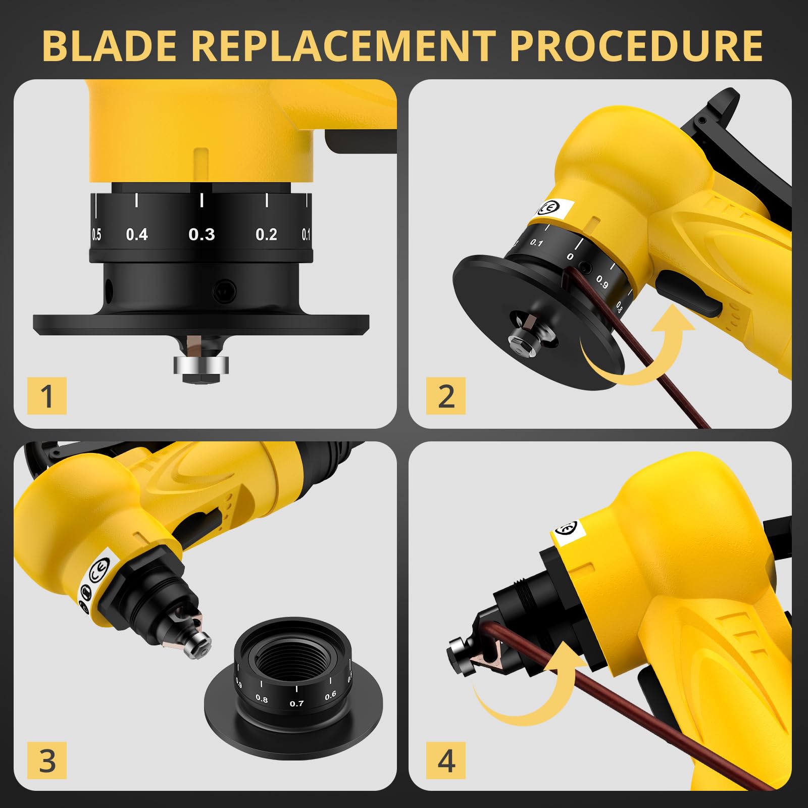 AMTOVL Pneumatic Chamfering Tool - 2-in-1 Blades -7 AMTOVL Pneumatic Chamfering Tool - 2-in-1 Blades -7