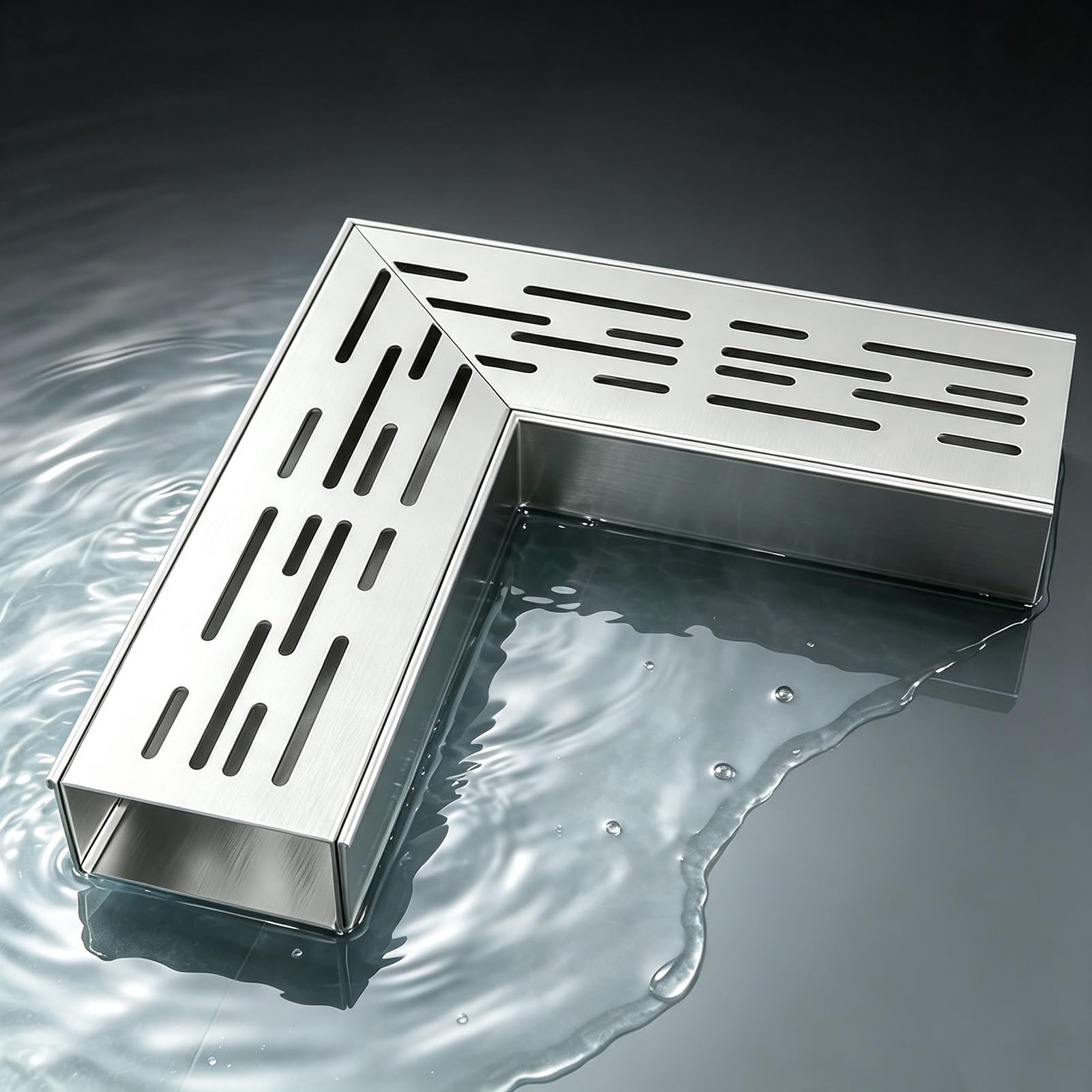 Accessoires de canal de drainage robustes – Adaptateurs d'angle en forme de T pour une gestion efficace du débit d'eau