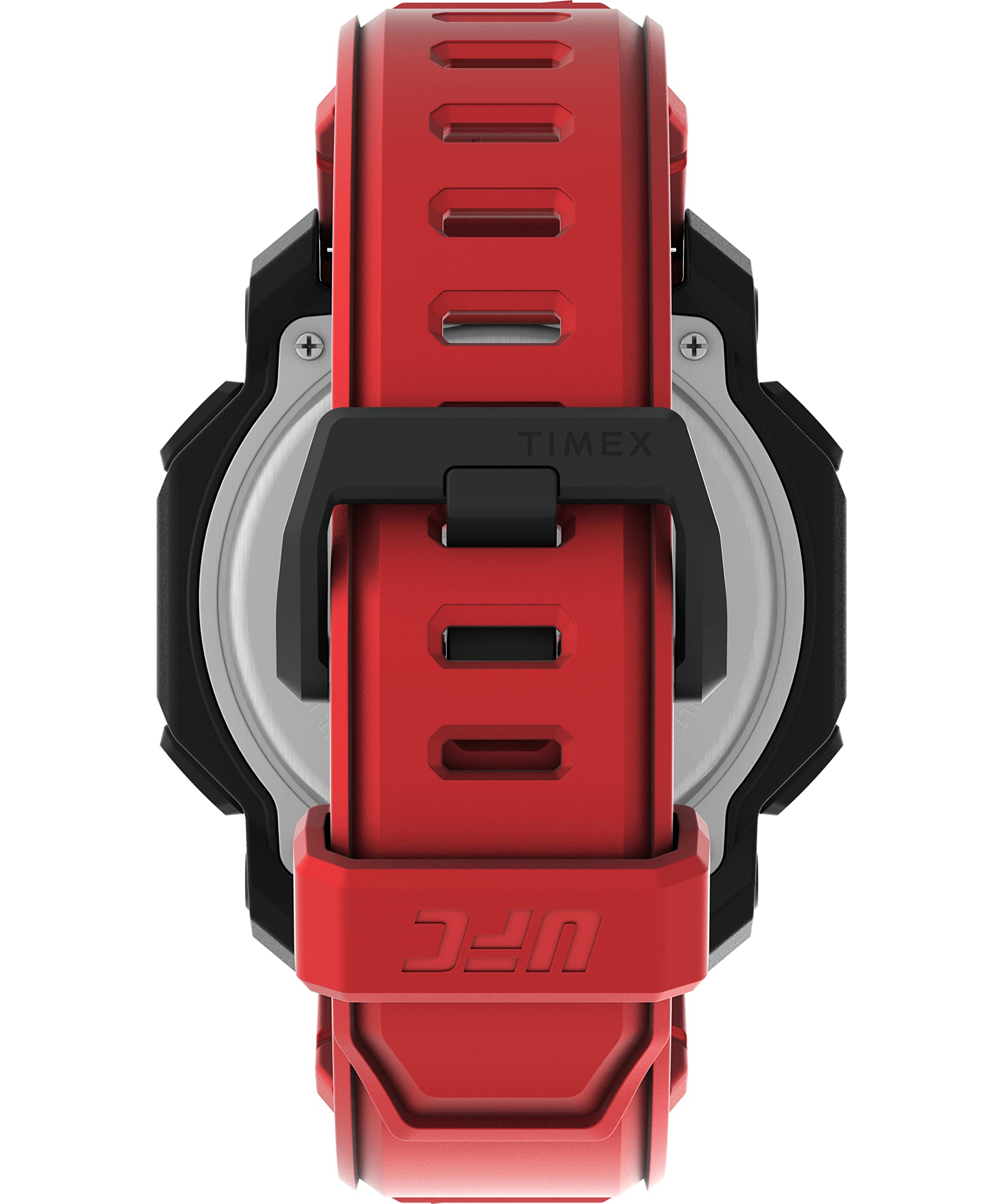 Timex UFC Strength Knockout zegarek męski 48mm z czerwonym gumowym paskiem TW2V88200