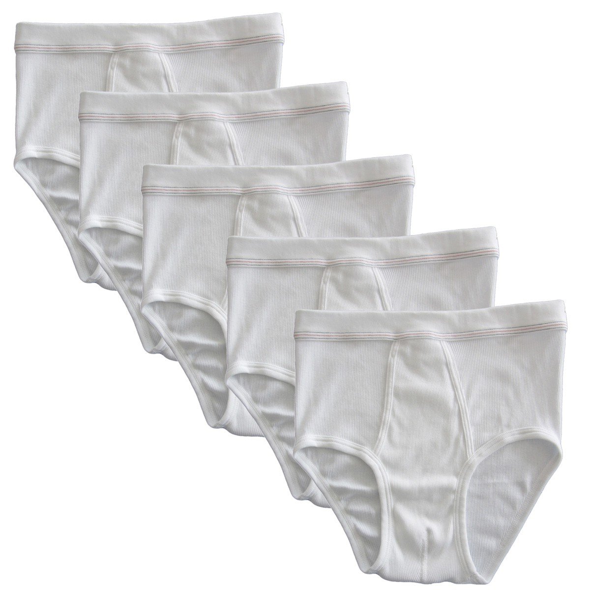 HERMKO 3248 Confezione da 5 Slip Uomo con Cuciture Doppie Cotone bio