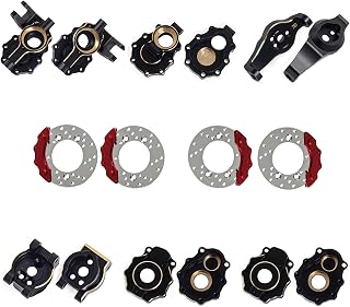 TRX4 Brass Weights 8 in 1 Updating Set TRX6 Conterweights Brake Disc Caster Blocks Portal Axle Housing for 1/10 RC Crawler TRX4 Upgrades (8 in 1(A))