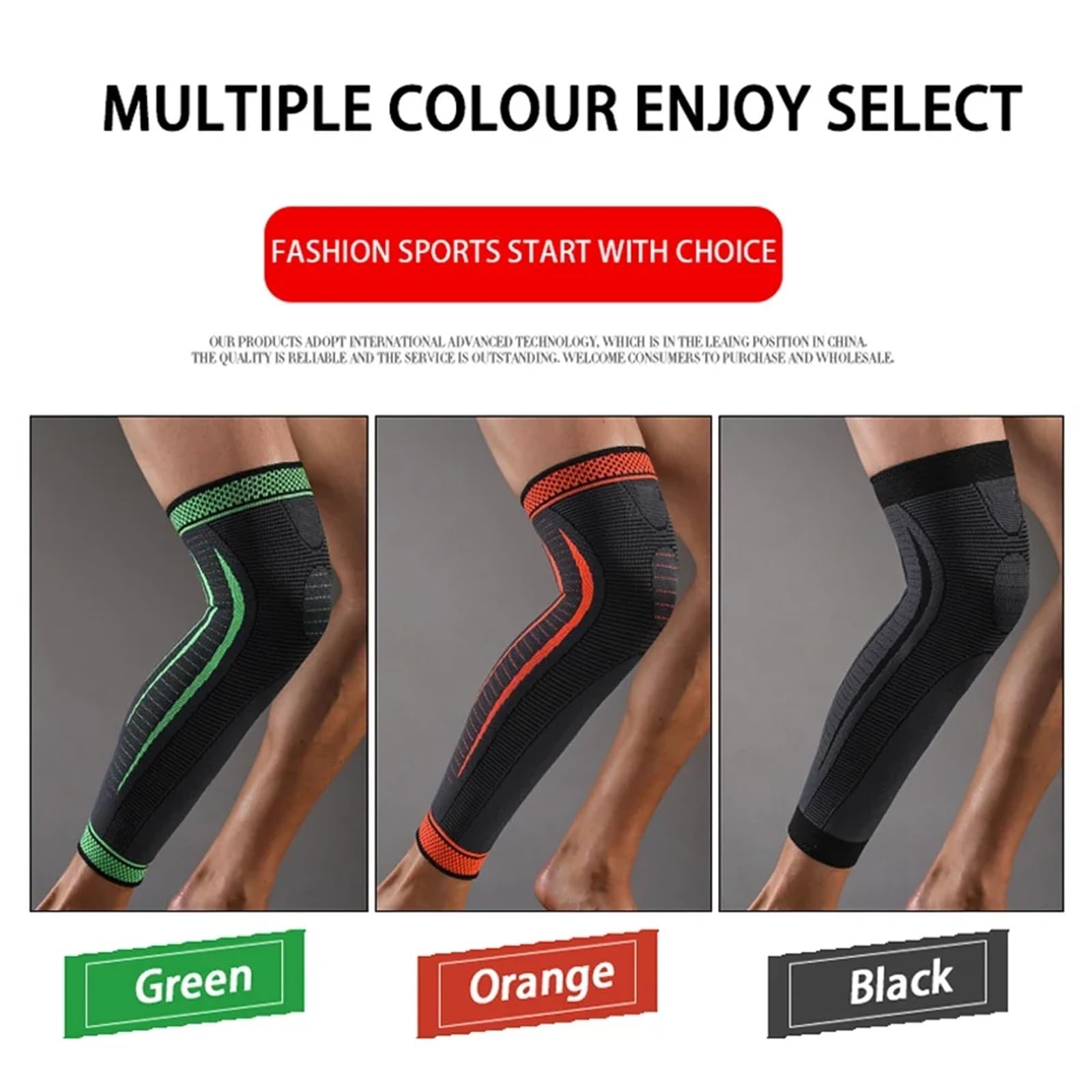 Rodillera Compresion Mangas de compresión deportivas for piernas largas, soporte rodilla for ciclismo, carrera