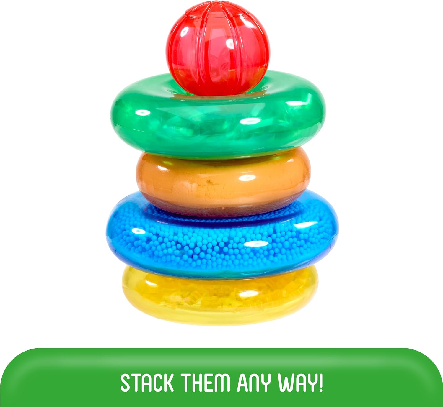 Goliath Lil' Jellies Jelly Stacker Toy | Squeeze, Squish, Stack Soft Rings | Sensory Play Toy Ages 6+ Months | From The Creators of Jelly Blox