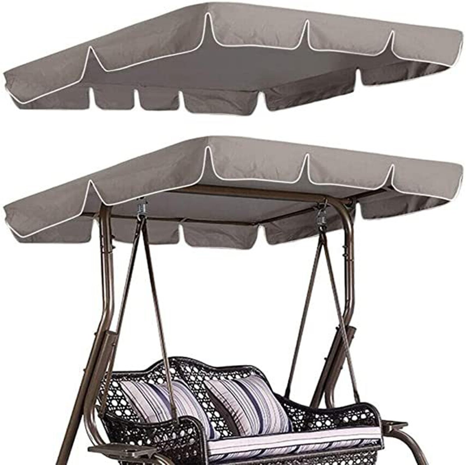 Copertura Dondolo Posti Impermeabile,Tettuccio per Altalena da Giardino,Telo Ricambio,Copertura Dondolo 3 Post,Impermeabile,Tettuccio per Altalena da Giardino,Tetto UV 50,01,249 * 185 * 18cm