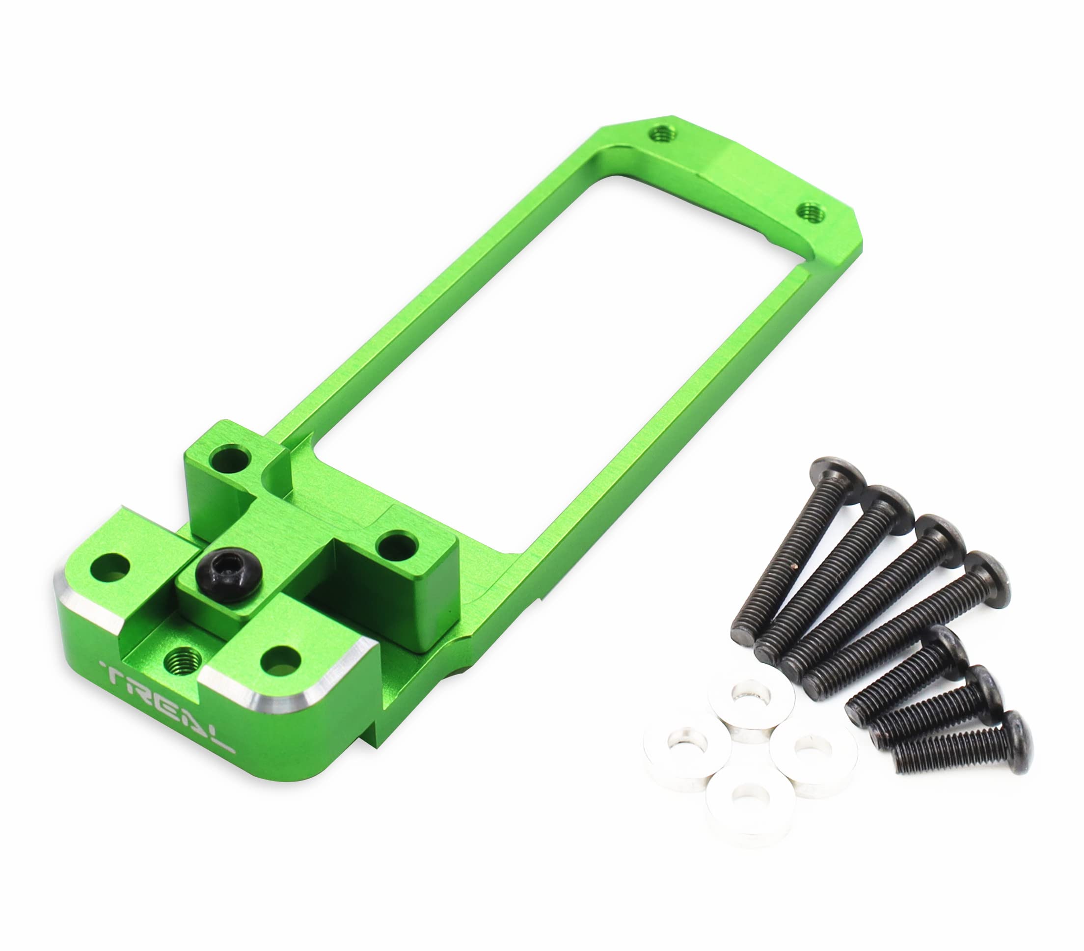 Support servo SCX6 TREAL en alu pour monter un servo plus grand et puissant