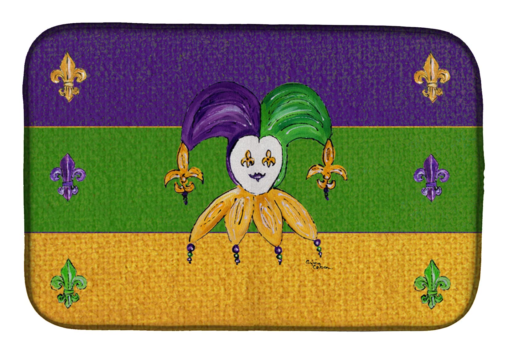 Tapis égouttoir à vaisselle 14 x 21 cm Caroline's Treasures 8386DDM compact