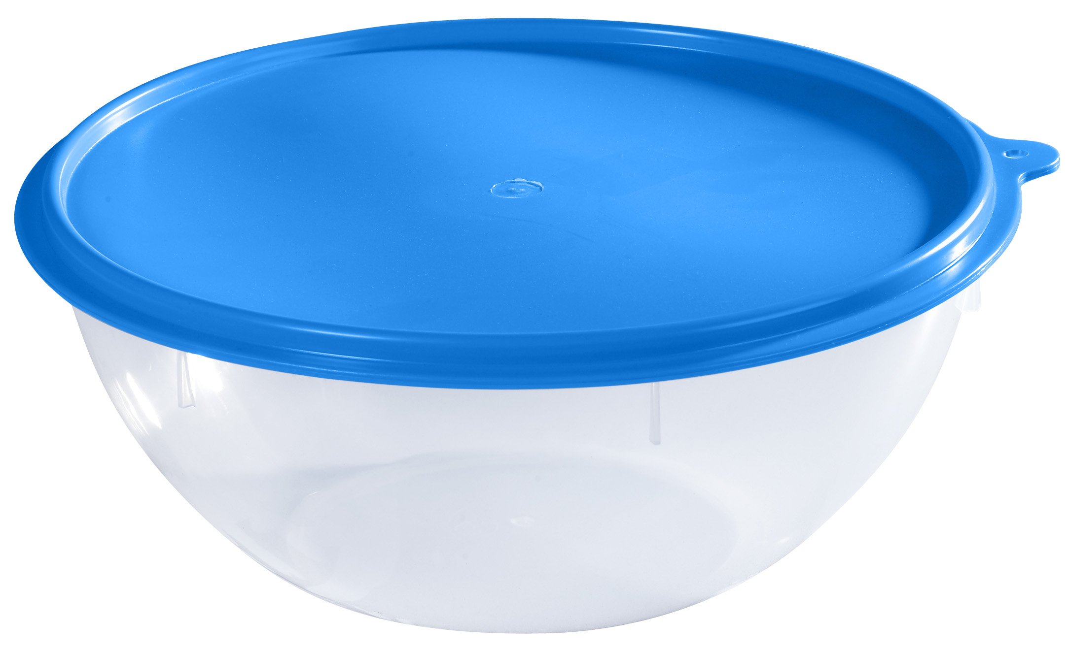 Allibert 184037 Salad Bowl 5.5 L with Sea Blue Polypropylene Lid