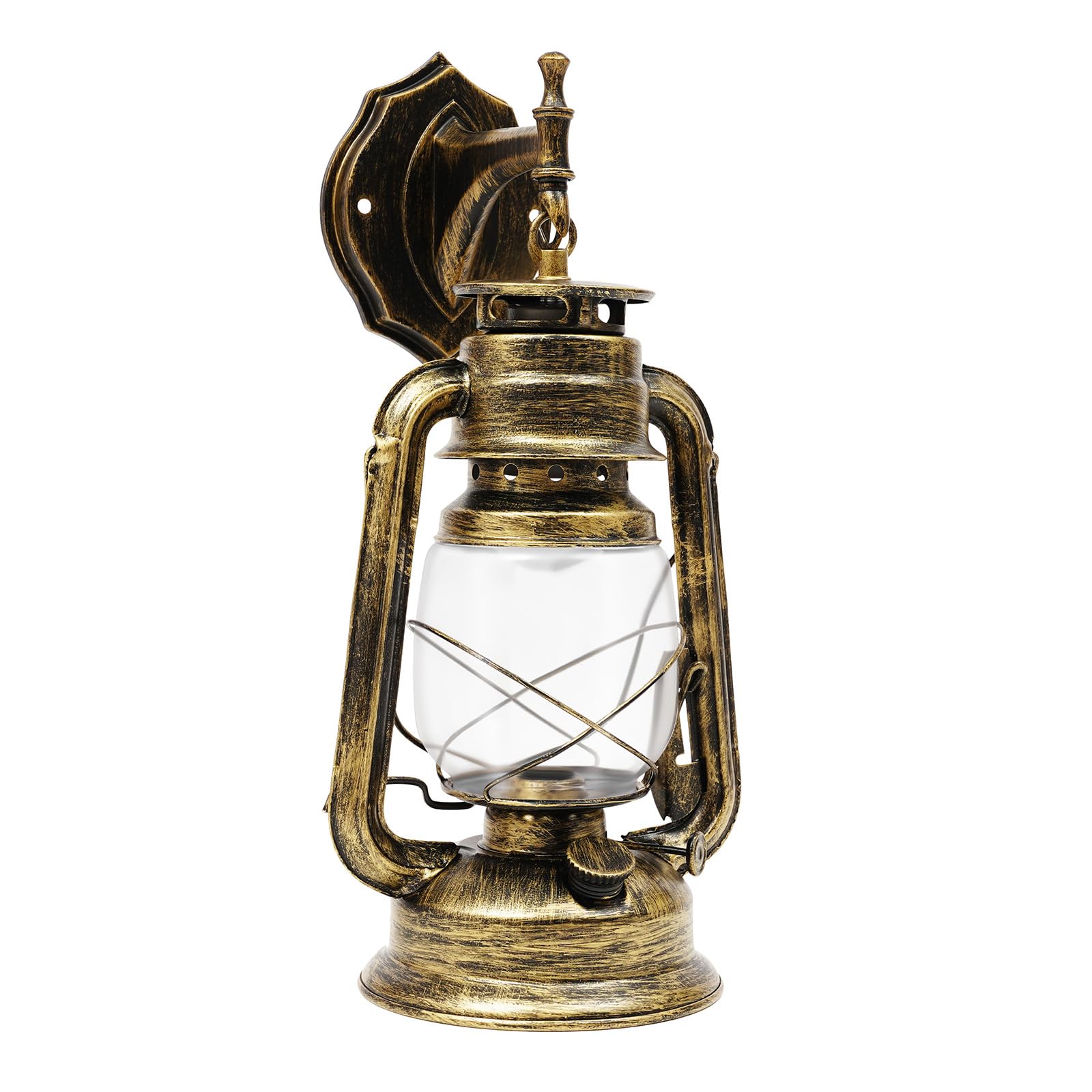 AOTEGA Vintage Buitenwandlamp Zwart Aluminium Tuinlamp Glazen Kap Wandlamp Buiten Binnen Rustieke Buitenwandlamp Waterdicht Ip23 Retro Buitenlamp Foyer Balkon Villa Gevellamp 18 23 31 Cm