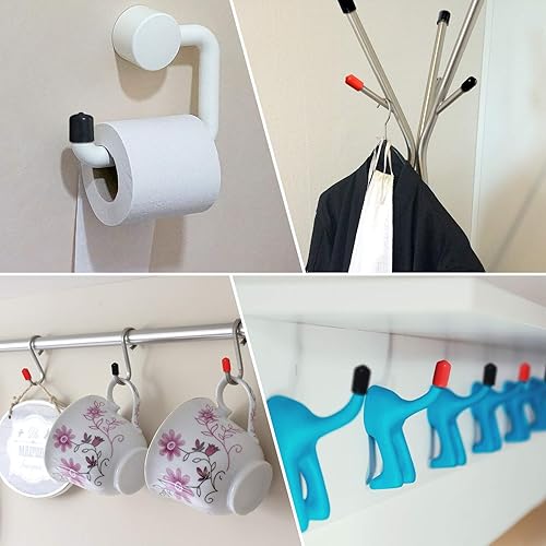 Miniatura 6 de 156 tapas de goma flexibles para tornillos, tapas de rosca, tapas de vinilo, tapas de tornillo de goma, 9 tamaños de 225 a 45 pulgadas (negro, rojo)