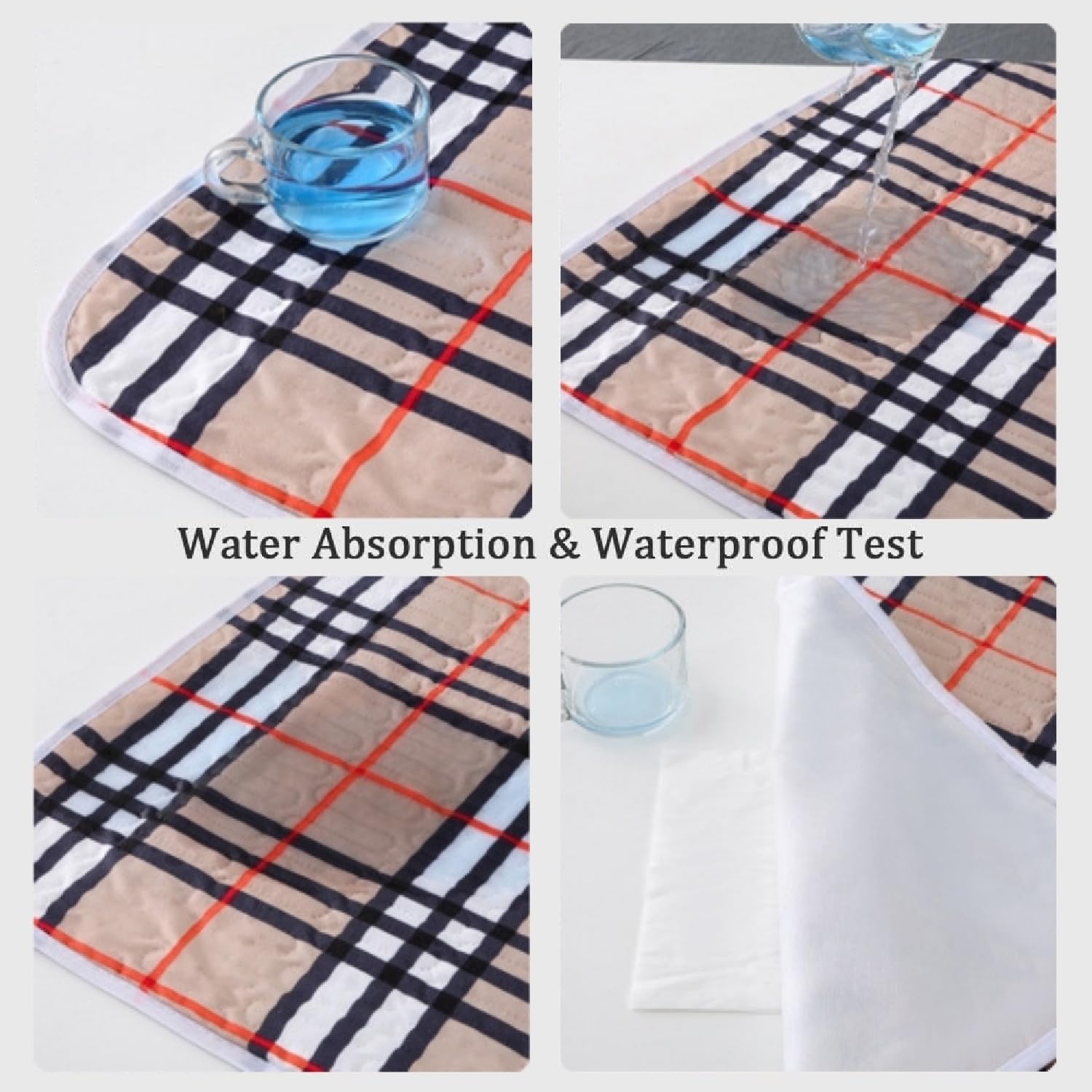 Inkontinenz Bettunterlage Wasserdicht 2 Stück, Inkontinenzunterlage Waschbar, Nässeschutz Wickelunterlage, Für Kinder Senioren Atmungsaktive Saugfähig Matratzenauflage (Farbe 2,2 pcs 200x230cm)