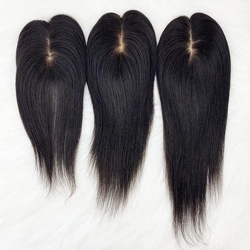 IVGTOP 3.1x4.7 in piel base seda pelo humano touper con 3 clips en la parte superior del cuero cabelludo virgen europeo pelo tupé para mujeres para