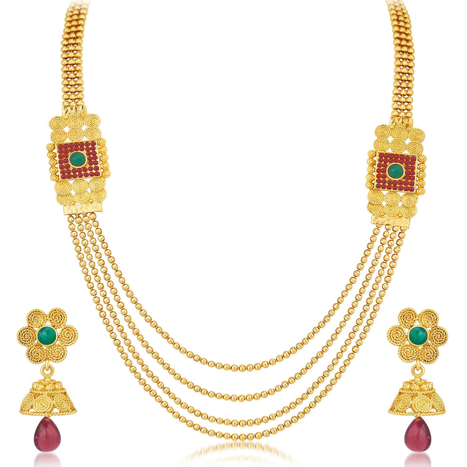 See full amazon price history chart for Sukkhi Astonish Jalebi 4 String Gold Plated Necklace Set For Women (3251NGLDPKN1000SK), Free Size Sukkhi Astonish Jalebi 4 String Gold Plated Necklace Set For Women (3251NGLDPKN1000SK), Free Size (B09BNYFC52) Amazon Price History, Amazon Price Tracker