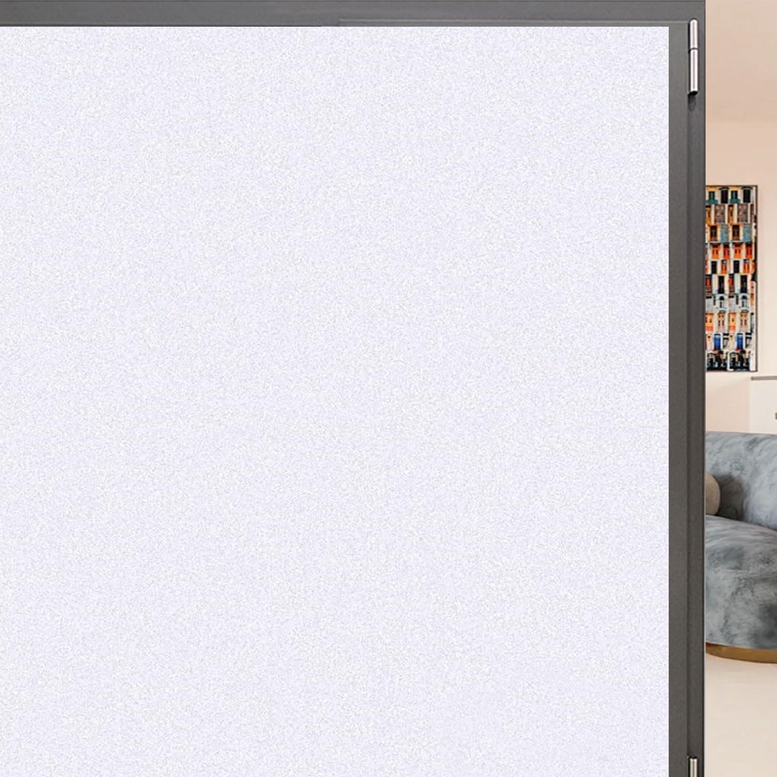Film pour Vitre Adhésif Anti Regard 85 x 700 cm Opaque et Réutilisable Bon Intimité Anti UV Film Electrostatique Vitre Para Fenetre Regard pour Bureau, Blanc Mat