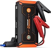 Powrun P-ONE Jump Starter, 2000A Portable Jump Box - Car Jump Starter Battery Pack for up to 8.0L Gas and 6.5L Diesel Engines, 12V Battery Jump Starter with Carry Case (Orange)