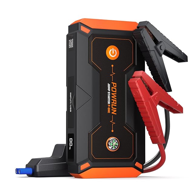 Powrun P-ONE Jump Starter 2000A Portable Jump Box - Car Jump Starter Battery Pack for up to 8