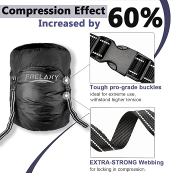 Frelaxy Compression Sack, 40% More Space! Sleeping Bag Stuff Sack