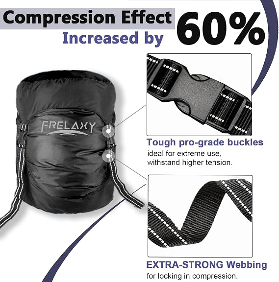 Frelaxy Compression Sack, 40% More Space! Sleeping Bag Stuff Sack