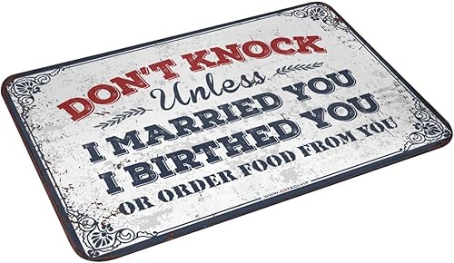 Miniatura 2 de Alfombra de otoño para exteriores, con texto en inglés Don't Knock Unless I Married You, tapete divertido para entrada interior (talla 15.7 x 23.6