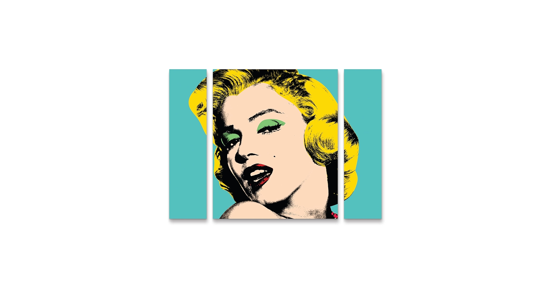 Amazon.com: Mark Ashkenazi 'Andy Warhol' Multi Panel Art Set Small