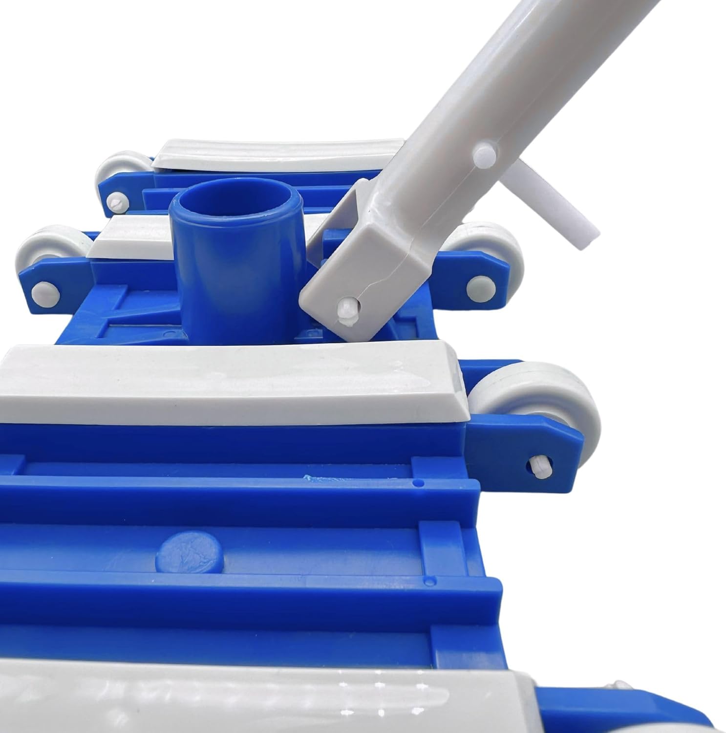 Deluxe 15-Inch Pool Vacuum Head with Wheels for Above Ground & Inground Pools - Rectangular, Weighted Body with Durable Side Brushes - Essential Pool Accessories