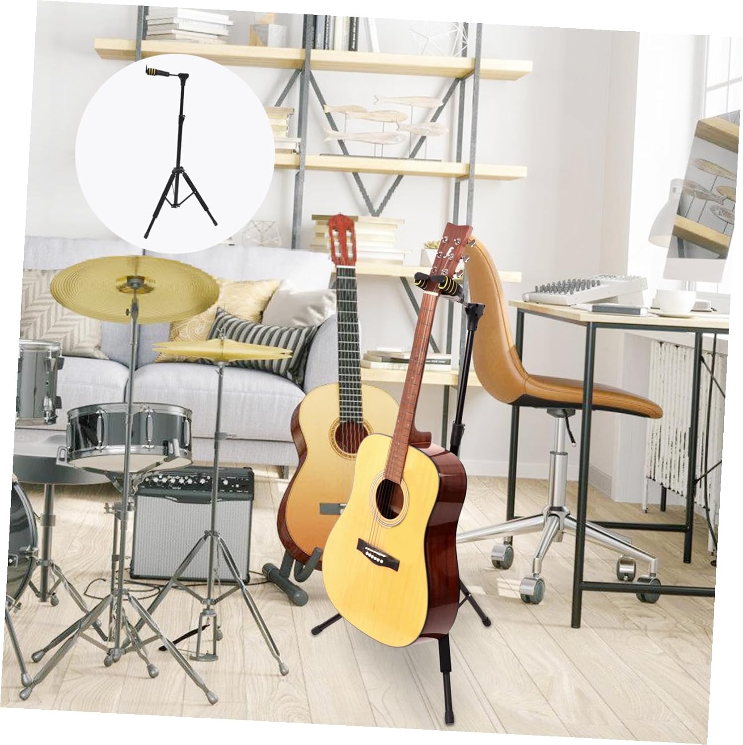 Sturdy Violin Hanger Telescopic Folding Violin Stand Automatic Lock for Storage