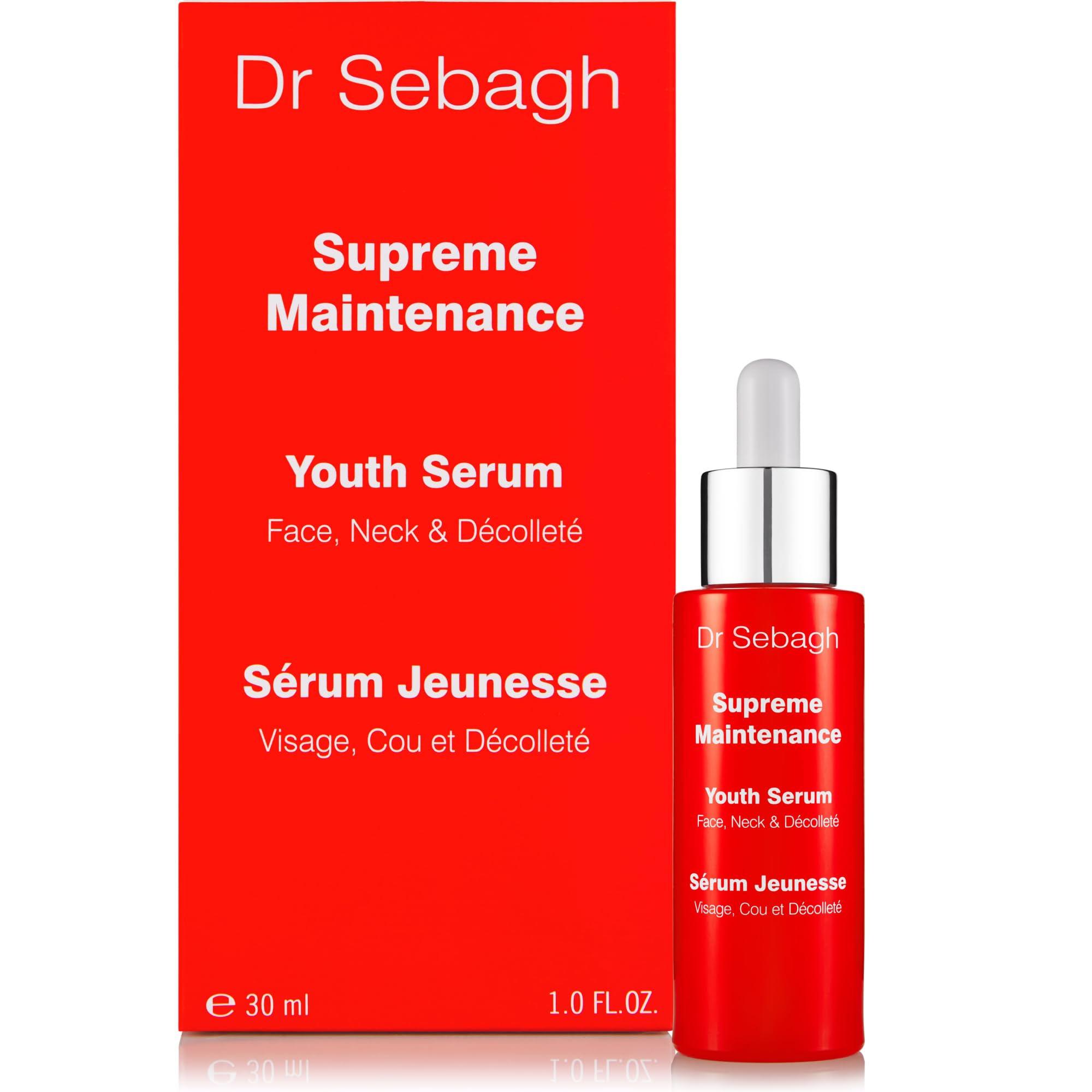 Dr Sebagh Supreme Maintenance Youth Serum (1 fl oz) - Award-Winning Anti Aging Resveratrol Serum for Face - Collagen-Boosting Hydrating - Advanced Resveratrol Skin Care Treatment