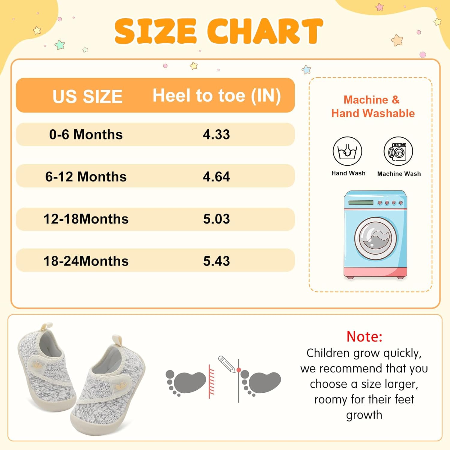 FEETCITY Baby First Walking Shoes Wide Baby Shoes Infant Sneakers Newborn Crib Shoe Barefoot Lightweight Slip On Shoe - Image 9