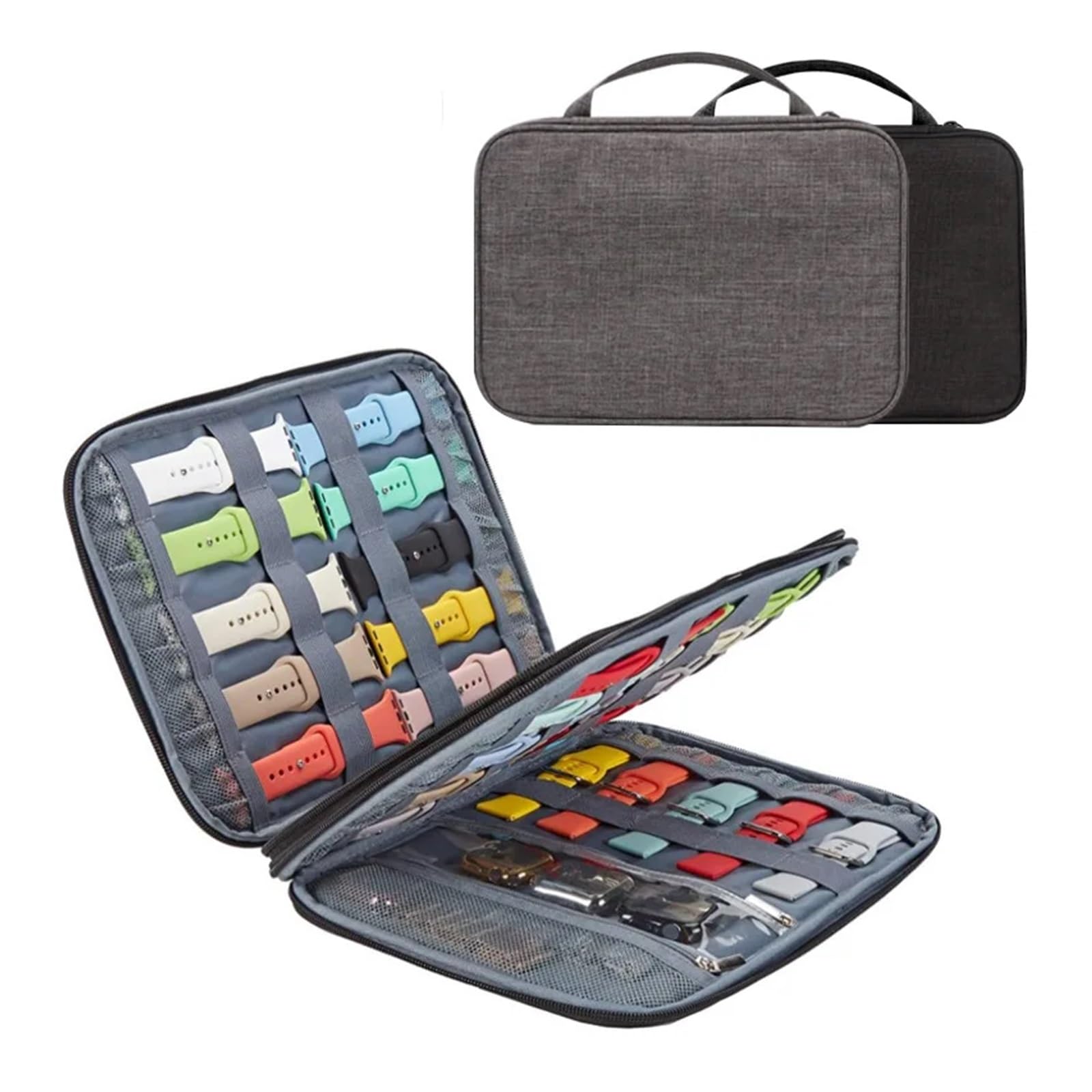 Bolsa De Almacenamiento Para Relojes Organizador de correas reloj: estuche transporte, bolsa almacenamiento, viaje for mujeres y hombres, la mayoría los tamaños reloj
