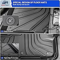 Vista 4 de Rongtaod Tapete de suelo compatible con Toyota Highlander 2014-2019, tapete de carga, forro de carga para asiento trasero, protector de suelo