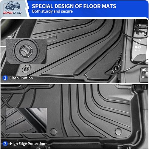 Miniatura 4 de Rongtaod Tapete de suelo compatible con Toyota Highlander 2014-2019, tapete de carga, forro de carga para asiento trasero, protector de suelo,