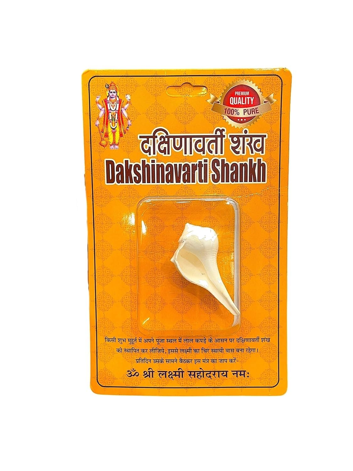 rudra blessing center dakshinavarti shankh original pure white small size natural lakshmi valampuri sangu for pooja, religious purpose, traditional rituals, temple lab certifite product