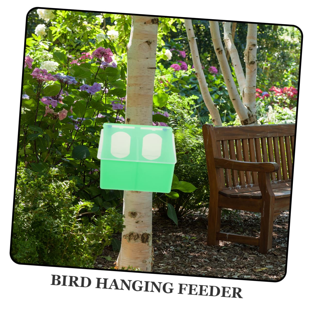 Comedero Colgante Multifuncional de Plástico Verde 3 Piezas | Jaula de Pájaros, Diseño de Doble Orificio Tapa, Apto para Aves Pequeñas, Resistente al Desgaste