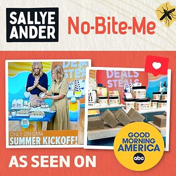 SallyeAnder No-Bite-Me Natural Mosquito Repellent Cream & Soap Set - DEET-Free Bug Repellent for Kids & Adults - Insect Repellent Lotion with Essential Oils - Tick & Flea Repellent - Made in USA