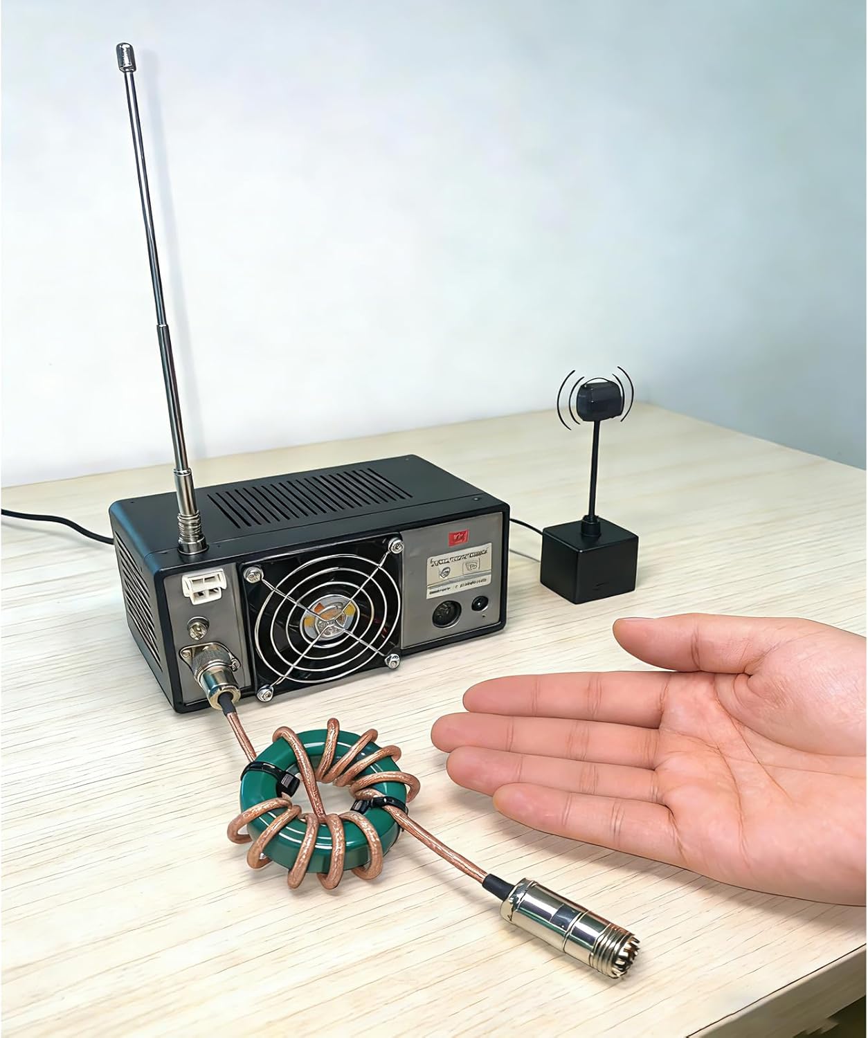 RF Choke CK300W Shortwave Common Mode Filter, 1.8-54MHz EMI Suppression RFI Reduction Choke Inductors, 0.2dB Insertion Loss, SWR<1.2, Ferrite Core for Amateur Radio Indoor Use