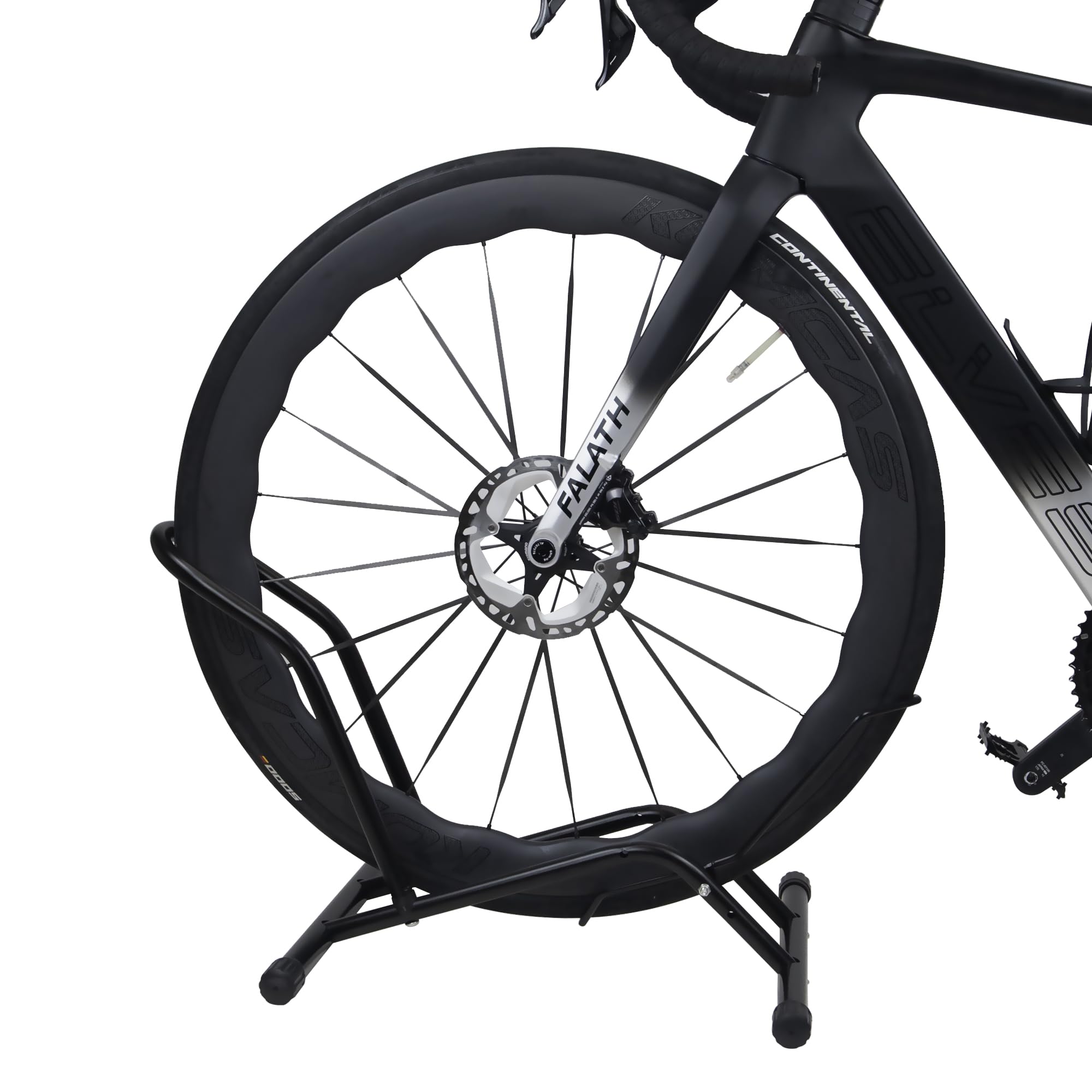 MEGHNA Fahrradständer Professional Boden Freistehender Ständer Halter Montages Fahrradpark Ständer für Mountainbike Rennrad MTB Schwarz