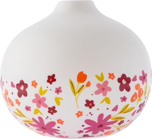 Miniatura 3 de Karma, Jarrones de cerámica blancos pequeños para decoración rústica del hogar, mini jarrones para decoración moderna de granja, sala de estar,