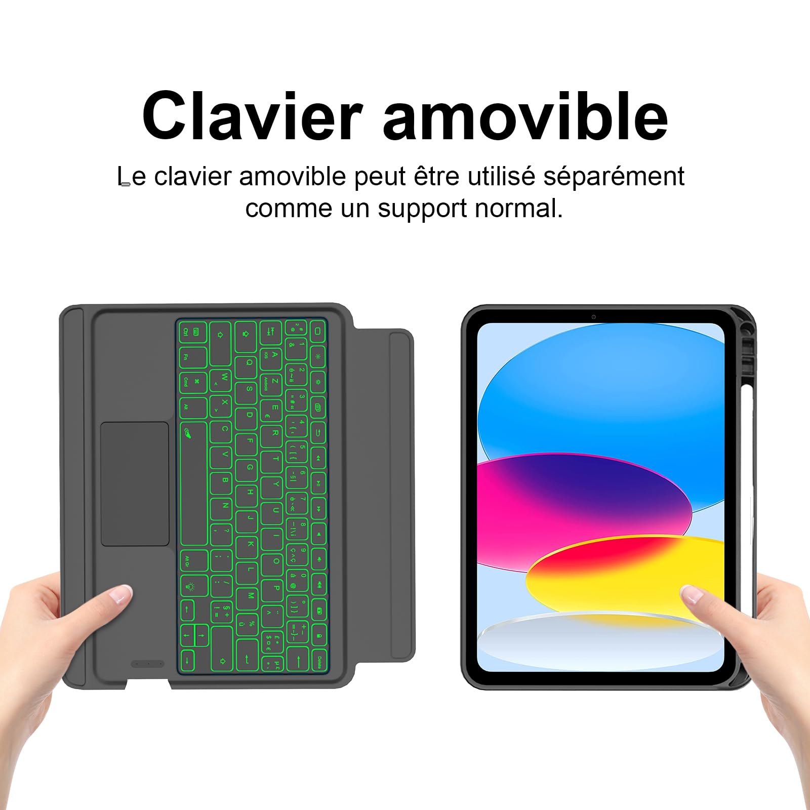 SENGBIRCH Coque Clavier pour iPad A16 11/10ème Gén(11" 2025/10.9" 2022)