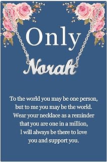 Name Necklace Personalized, 18K Gold Plated Silver-plated Customized Nameplate Necklaces Jewelry Gifts for Women
