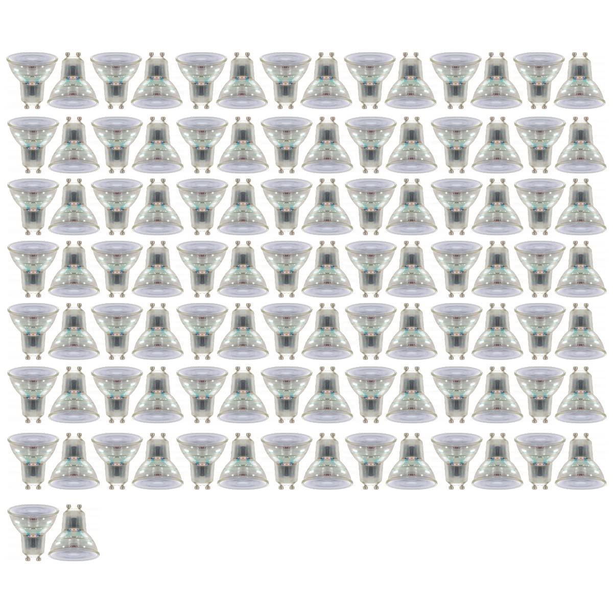 BLULAXA Lot de 100 spots LED PAR16 GU10 36° 4 W = 50 W 345 lm Blanc chaud 2700 K nondim 80 Ra