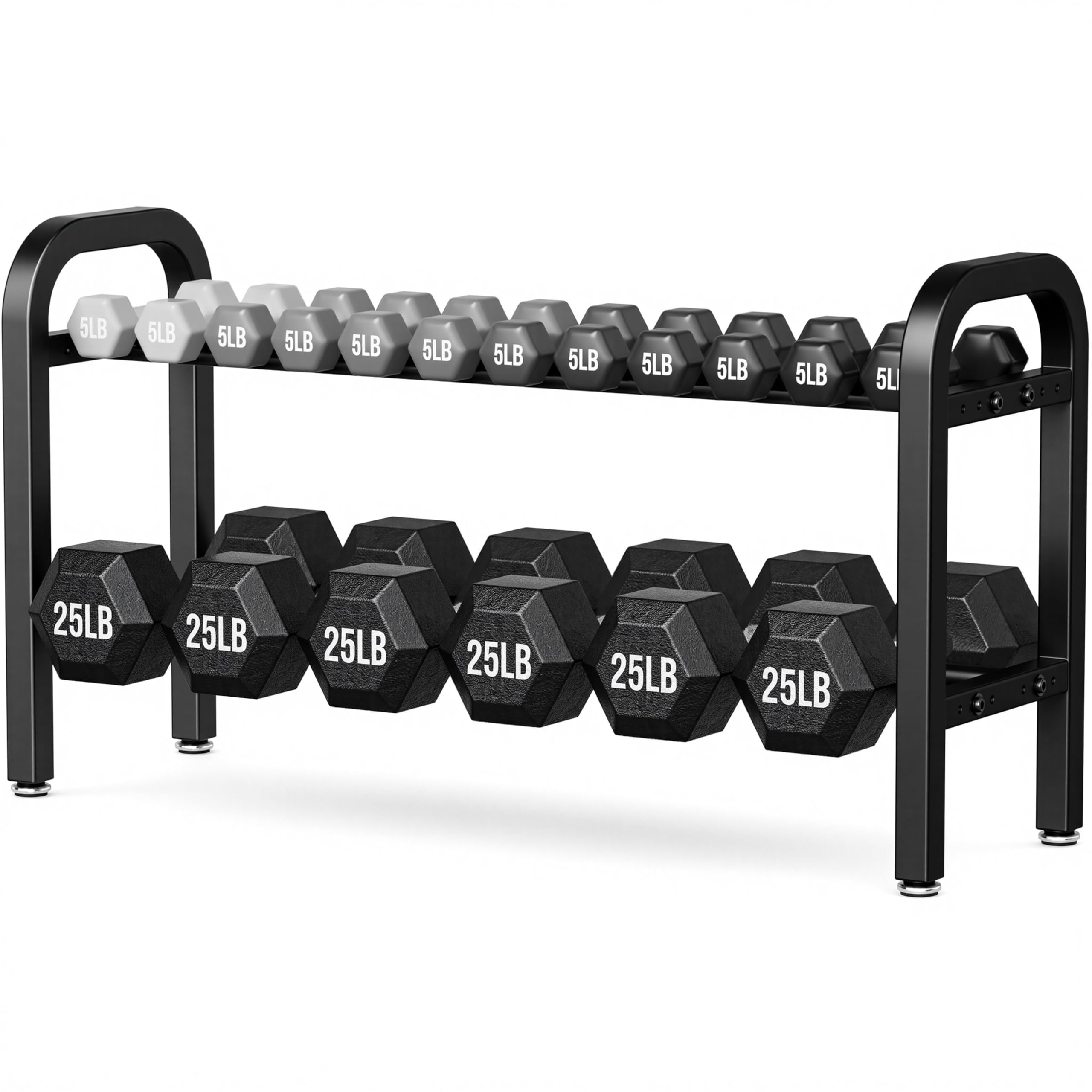 Photo 1 of 2 Tier Dumbbell Rack, Weight Rack for Home Gym, 300 lb Capacity