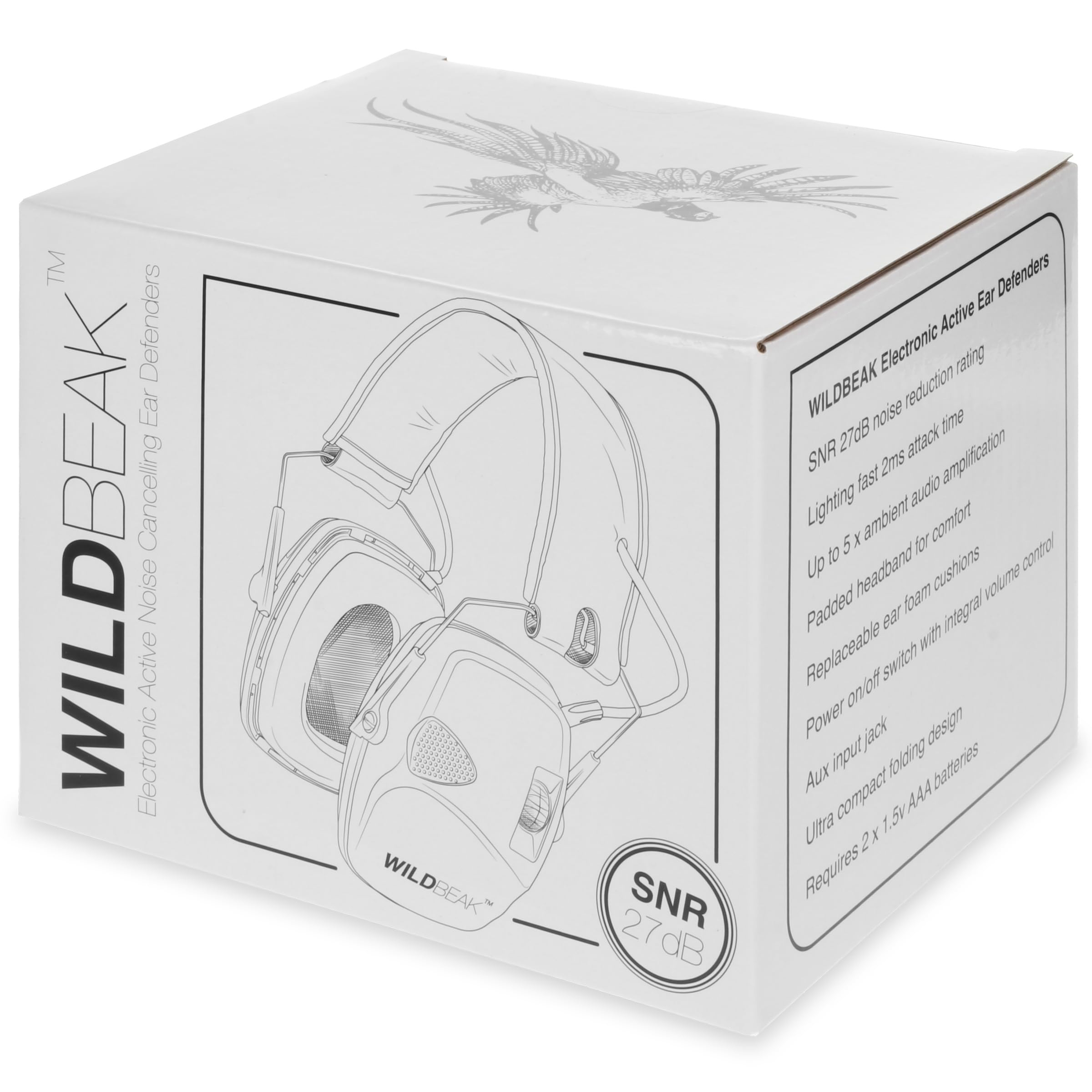 HEAR-PRO Wild Beak WB-ED27 - Protectores auditivos electrónicos con cancelación activa de ruido, 27 dB, verde, Talla única