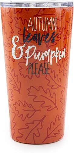 Miniatura 4 de Cambridge Silversmiths Pumpkin Please - Juego de 2 bolas altas con inuslación de naranja de 20 onzas, 0