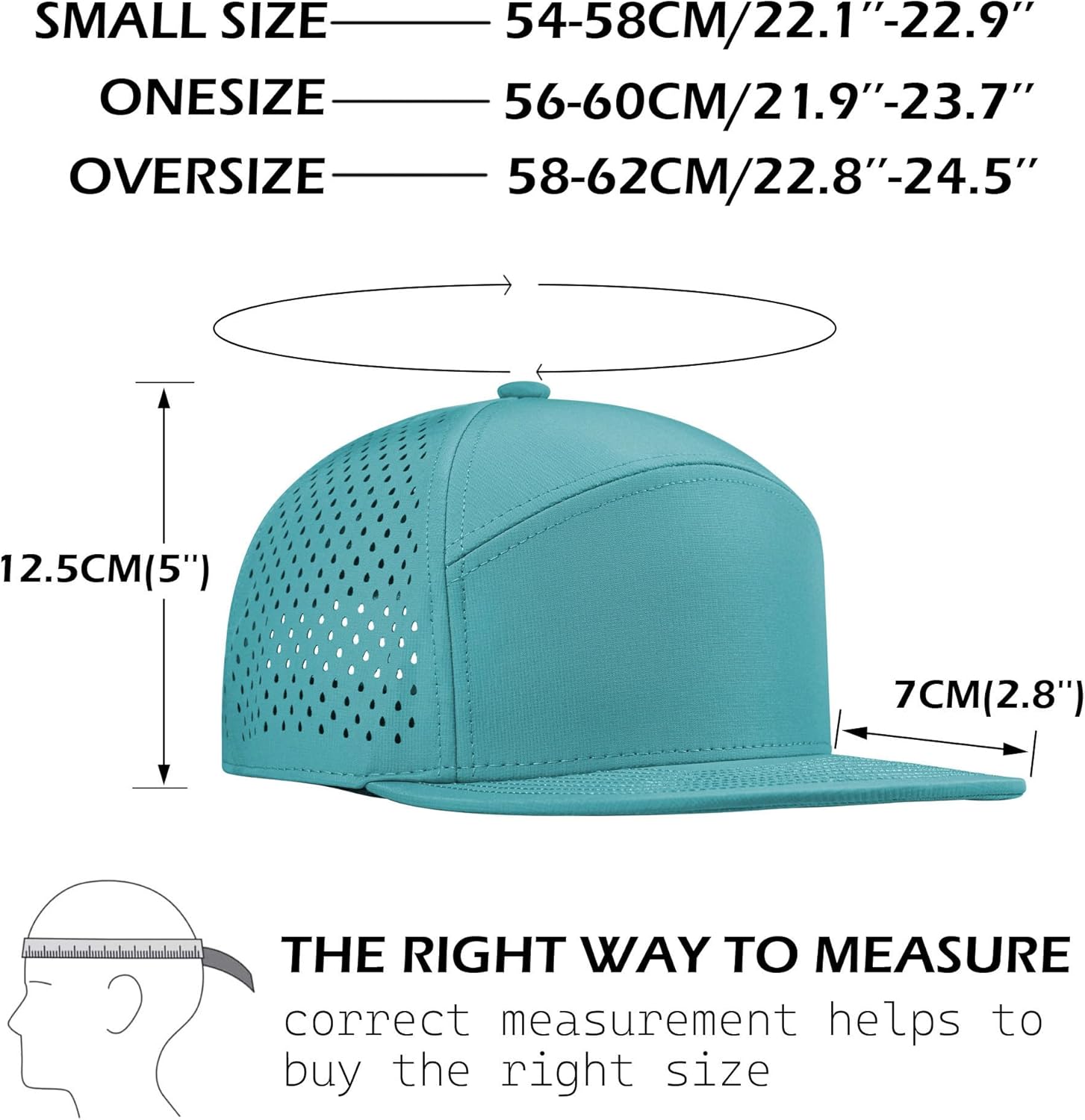 Performance Snapback Hats for Men Women,Flat Bill Cap,Golf,Running,Workout - Image 3