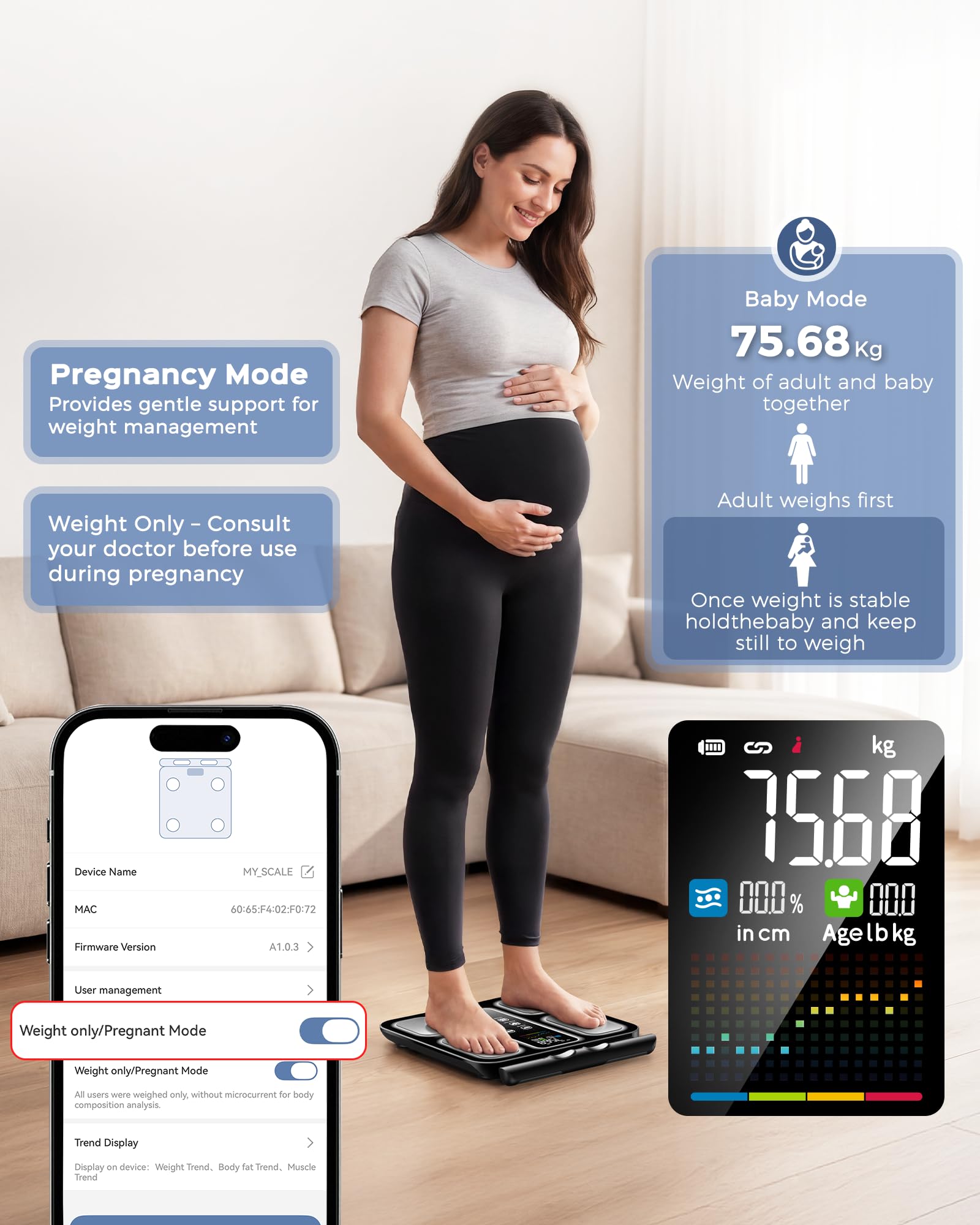 Bilancia Impedenziometrica Professionale, Smart Bilancia Pesapersone Digitale con 8 Elettrodi,APP, 180kg/400lb,Ampio Display, 58 Metriche per IMC, Proteine, Metabolismo Basale, Massa Muscolare