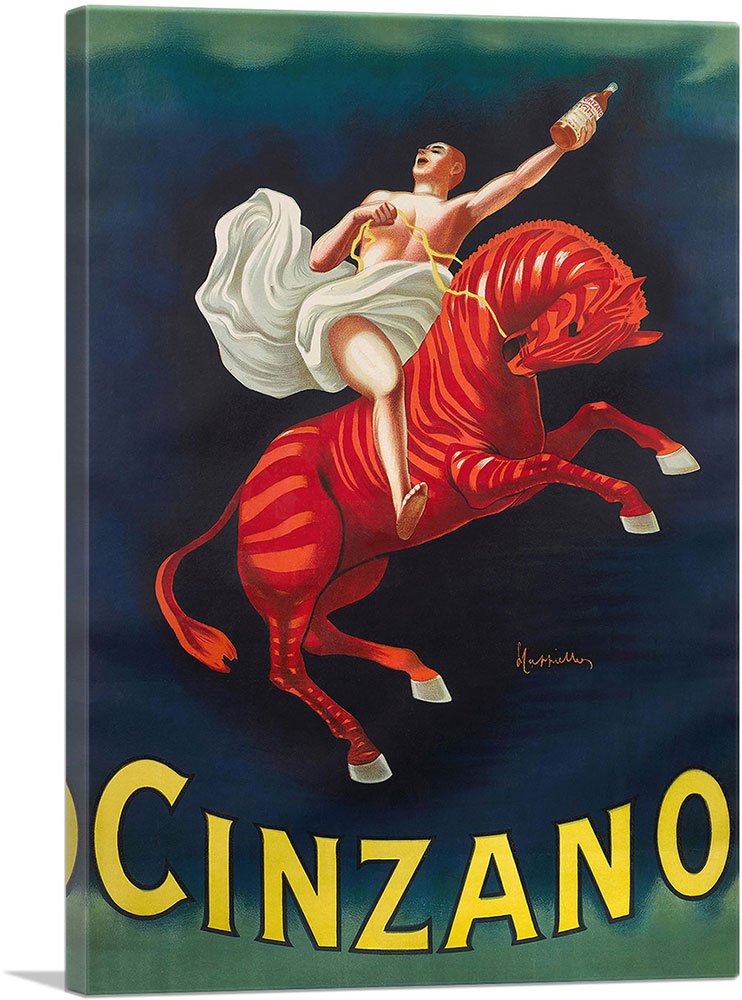 Amazon.com: ARTCANVAS Cinzano Vermouth Torino 1910 Canvas Art